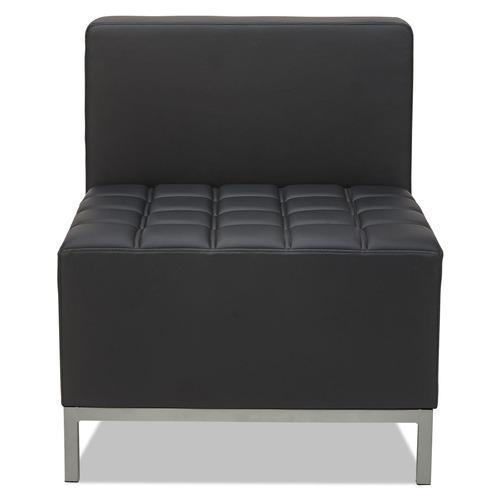 Alera ALEQB8116 QUB Series 26.38 in. x 26.38 in. x 30.5 in. Armless L Sectional Center Seat - Black
