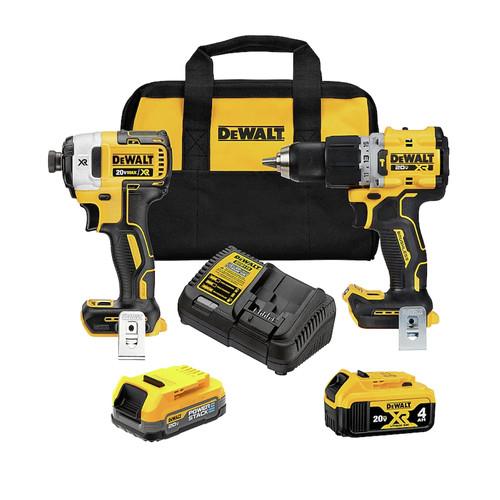 Dewalt 20V MAX XR Brushless Lithium-Ion 1/2 in. Cordless Hammer Drill Driver and Impact Driver Combo Kit with 1 (1.7 Ah/4 Ah) - DCK249E1M1