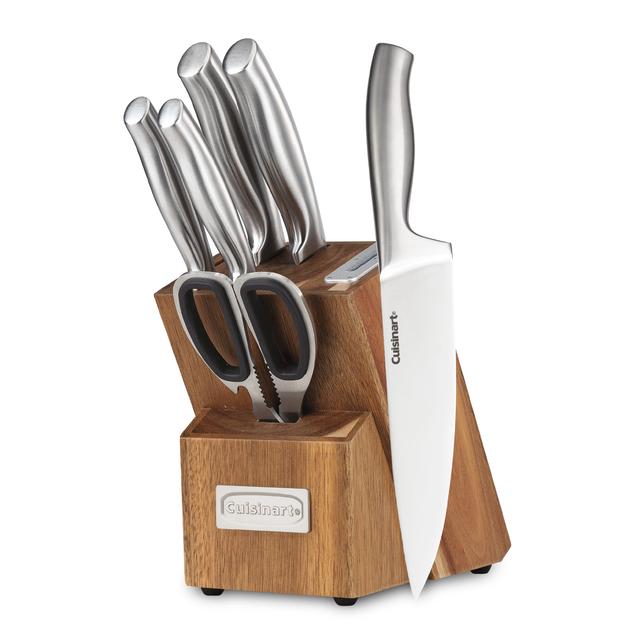 Cuisinart 7pc Stainless Steel Essentials Block Set with Built in Sharpener