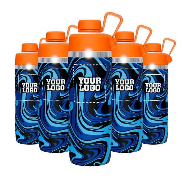 10+ Custom Stainless Steel Screw Cap Water Bottles, 22oz