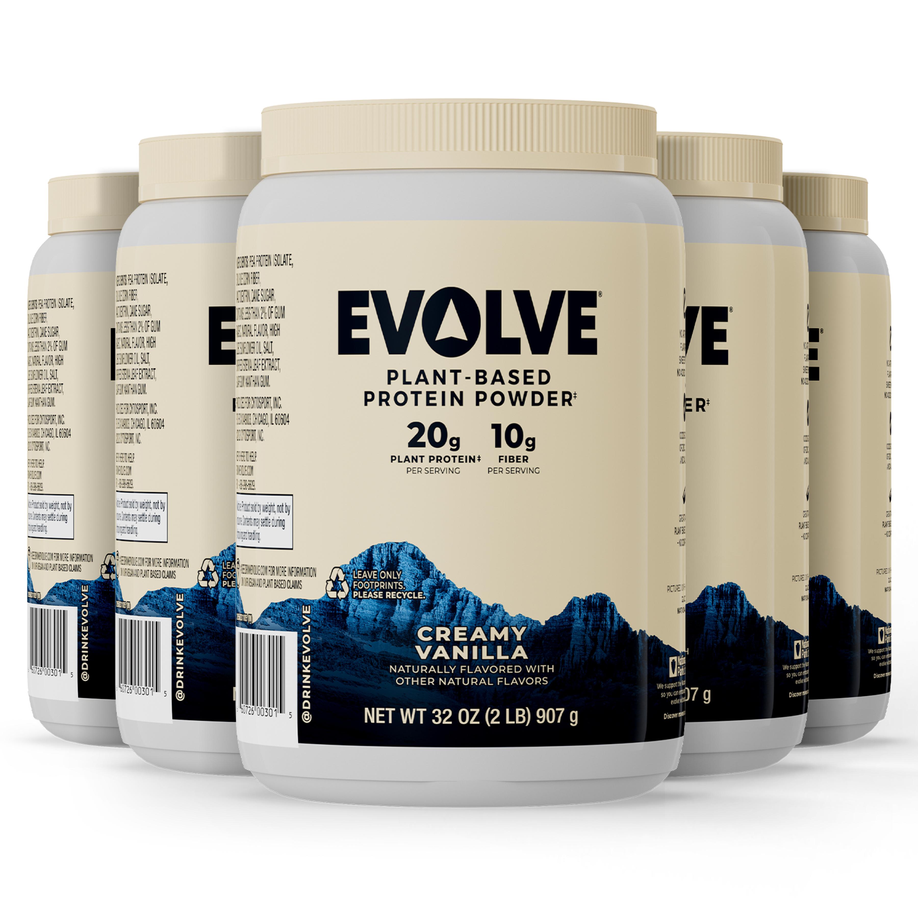 20+ Evolve Protein Powder Canisters, 1lb Canisters, Creamy Vanilla