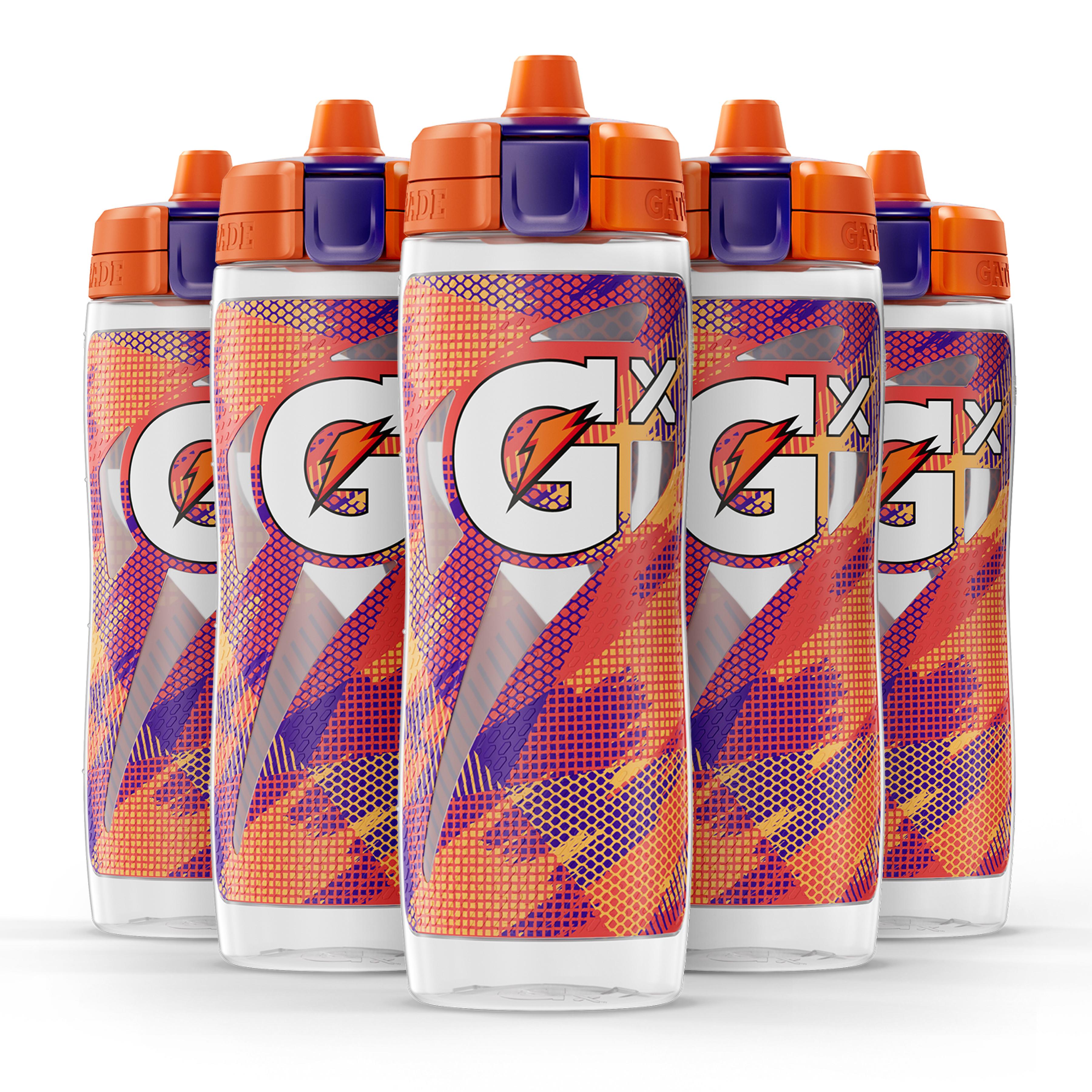 20+ Gx Clear Patterned Water Bottles, 30oz, Glitched Guava