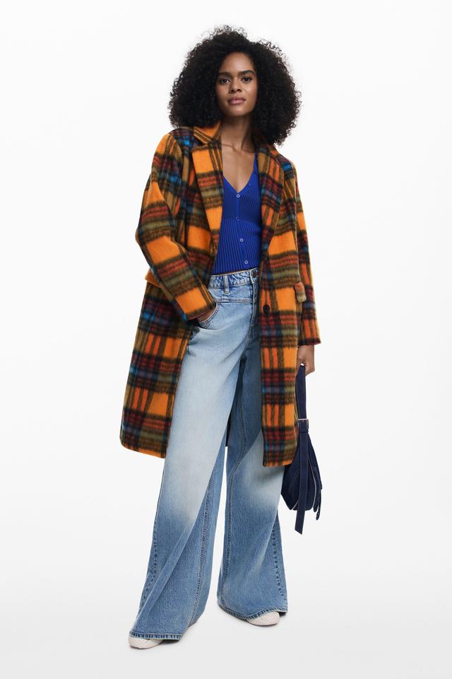 MANTEAU À CARREAUX OVERSIZE