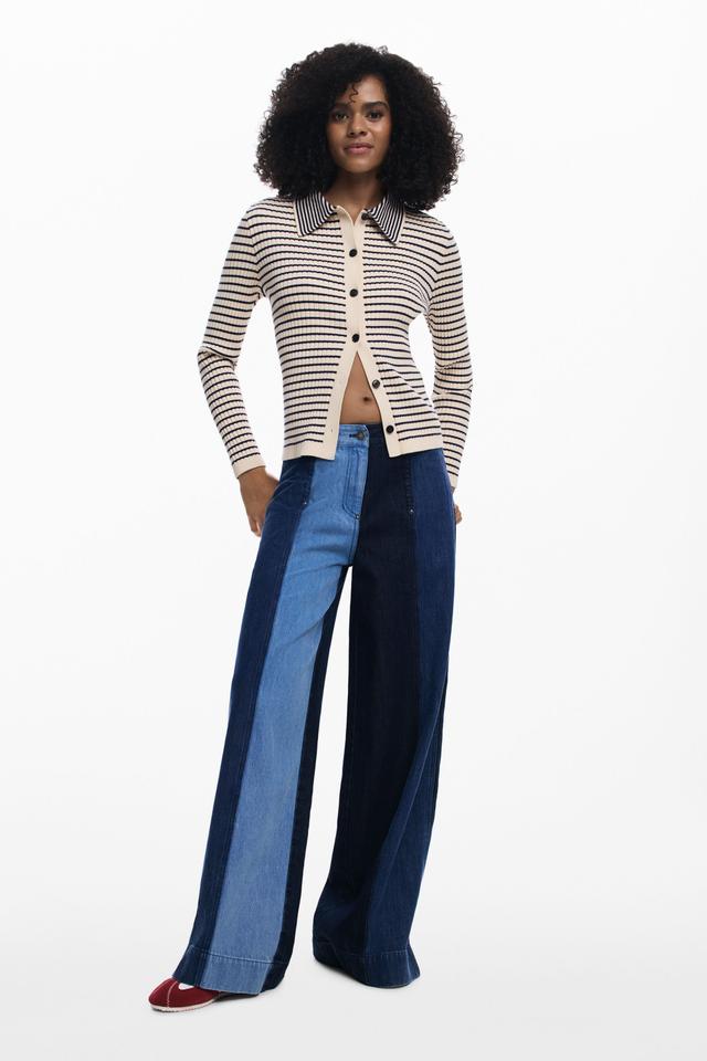 Jean Wide Leg à panneaux