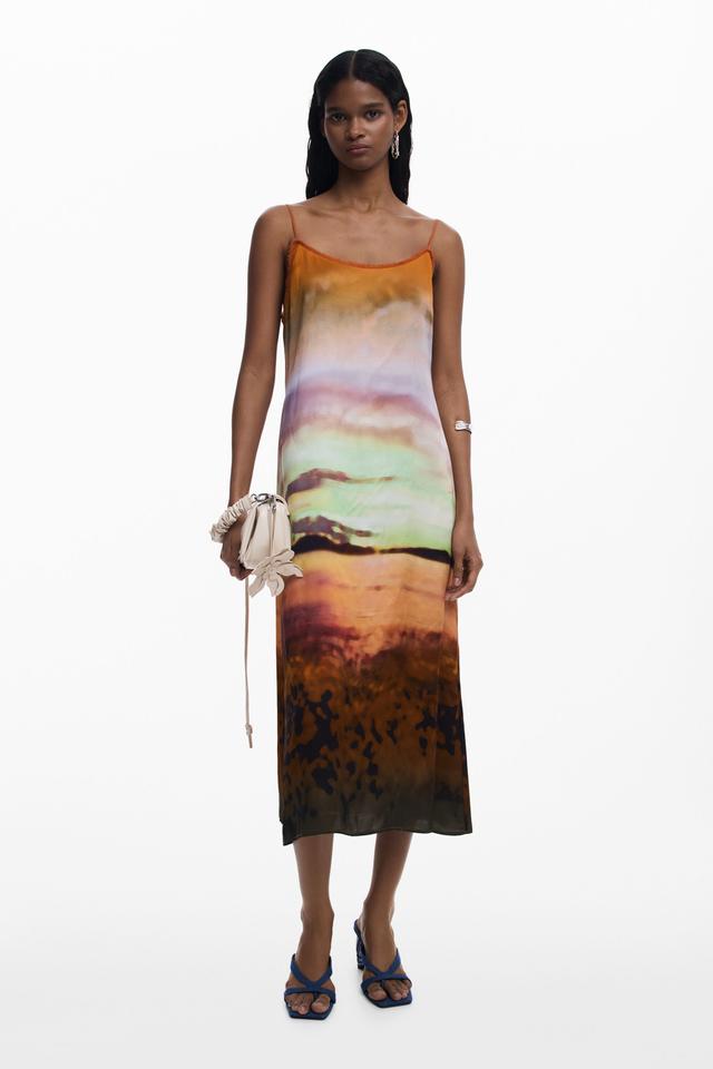 Robe longue à bretelles sunset