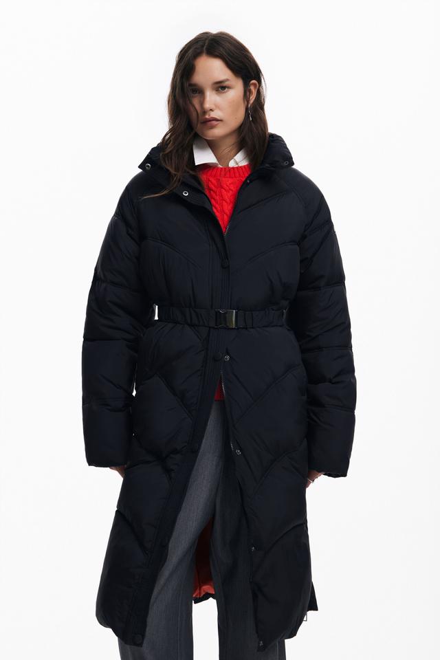 Manteau long matelassé
