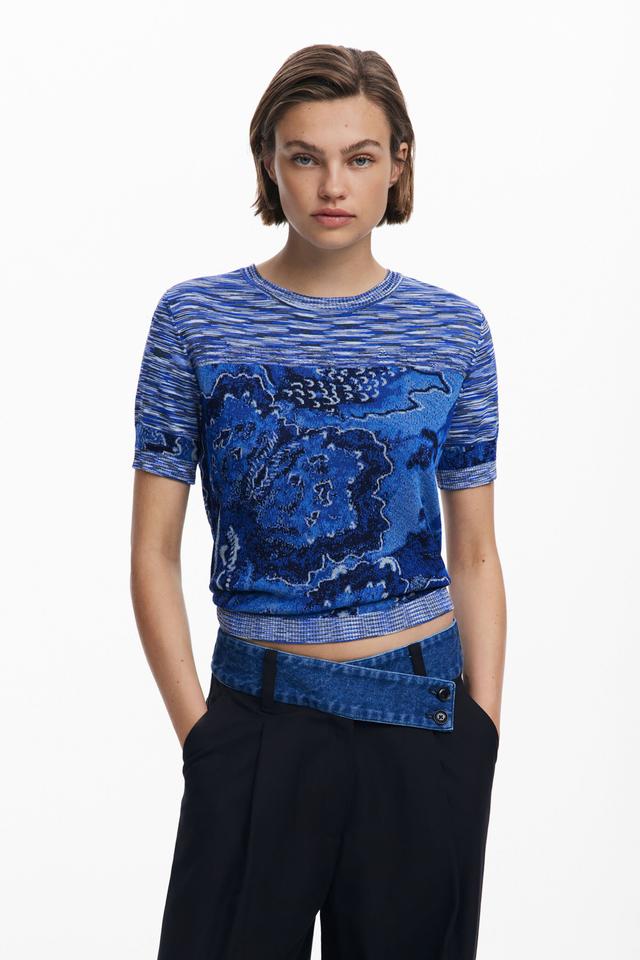 T-shirt en tricot marbré