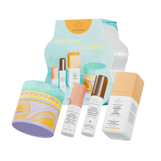 Drunk Elephant Daytime Exhibit Morning Kit: Protini Cream, C-Tango, D-Bronzi, C-Luma