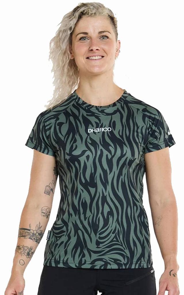 Dharco | Women's Short Sleeve Jersey | Size Medium In Cypress | Polyester
