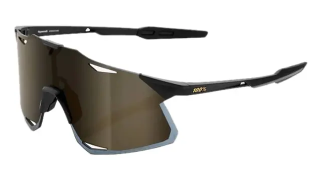 100% | Hypercraft Sunglasses In Matte Black/soft Gold Lens | Nylon