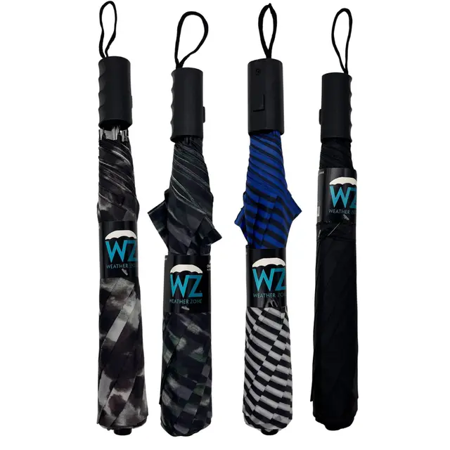 Weather Zone 39" Folding Umbrella with Push Open Button in Assorted Prints
