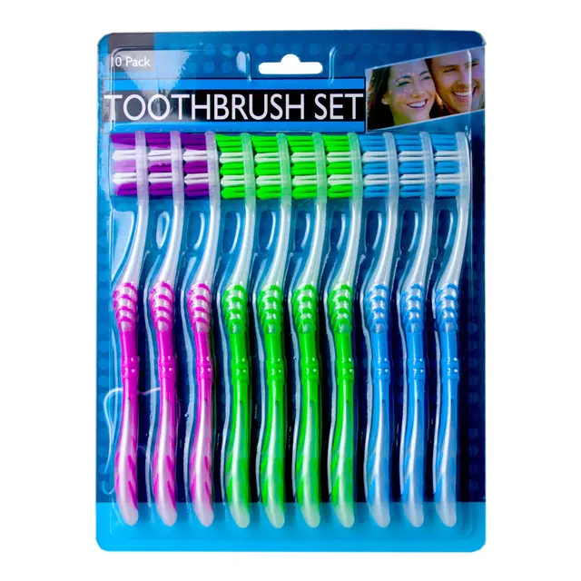 10 Pack Toothbrush Set