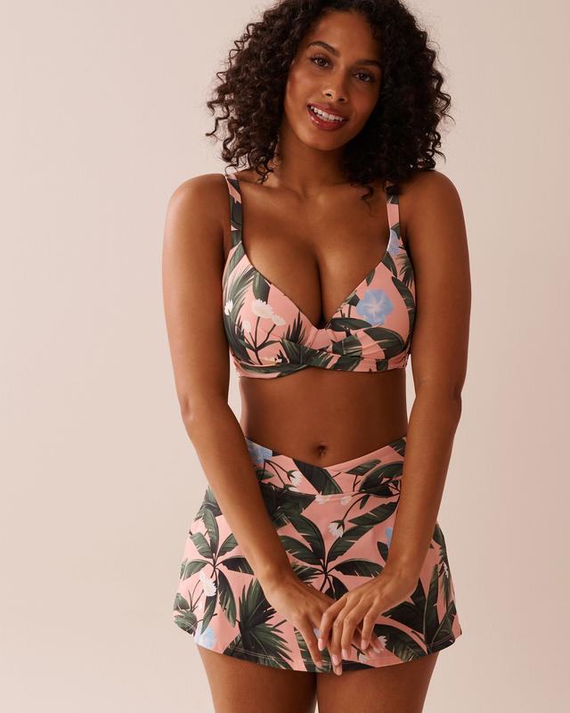 la Vie en Rose PEACHY TROPICS D Cup Plunge Bikini Top - Peachy Tropics SD