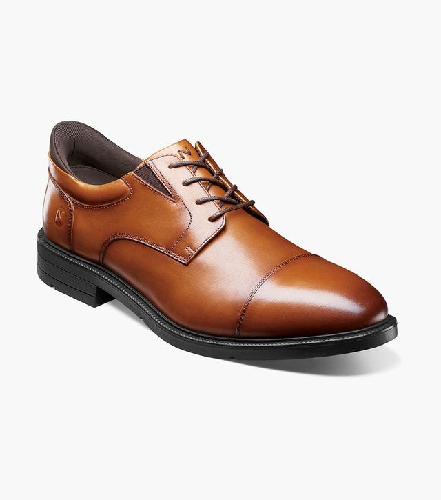 Nunn Bush Shoes KORE EZ Icon Cap Toe Oxford Cognac Size 9