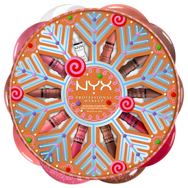NYX Professional Makeup 10-Piece Holiday Butter Gloss Vault | Nyx Cosmetics