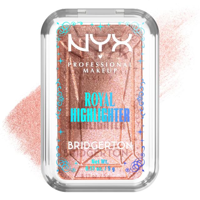 NYX Professional Makeup Bridgerton Royal Iridescent Highlighter | Nyx Cosmetics | Iridescent Peach