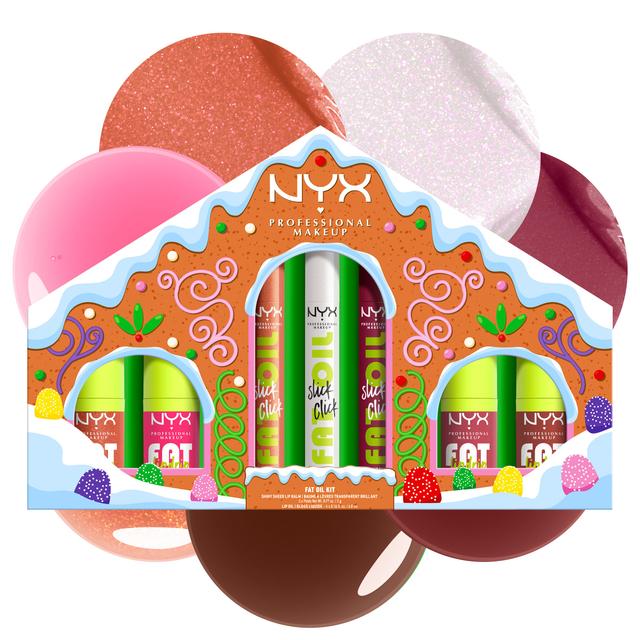 NYX Professional Makeup Fat Oil Gingerbread House Holiday Lip Kit | Nyx Cosmetics