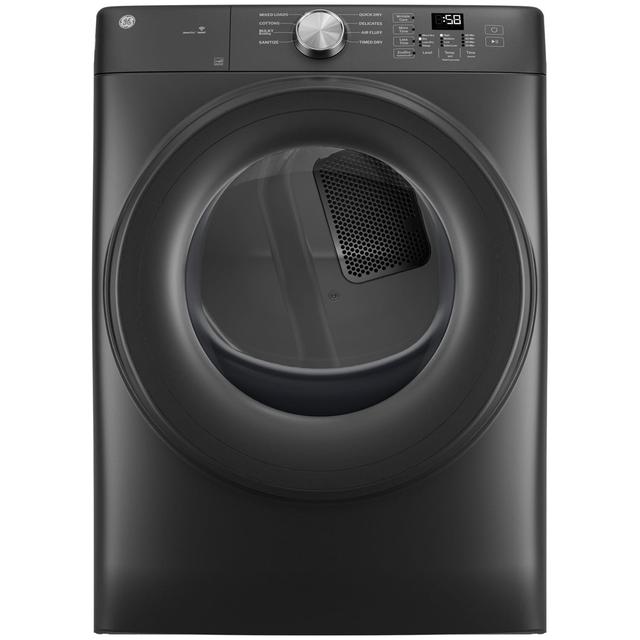 GE 28 in. 7.8 cu. ft. Smart Stackable Electric Dryer with Sanitize Cycle - Carbon Graphite | GFD35ESPYDS | P.C. Richard & Son