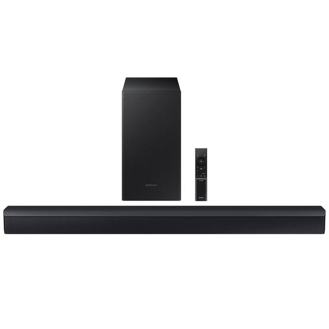 Samsung 2.1 Channel Sound Bar with Bluetooth & Wireless Subwoofer - Titan Black, Soundbars | HW-C43C | P.C. Richard & Son