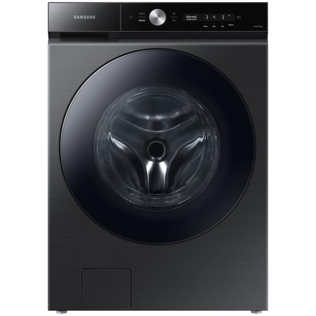 Samsung Bespoke 27 in. 5.3 cu. ft. Smart Stackable Front Load Washer with Super Speed Wash & AI Dial - Brushed Black | WF53BB8700AV | P.C. Richard &