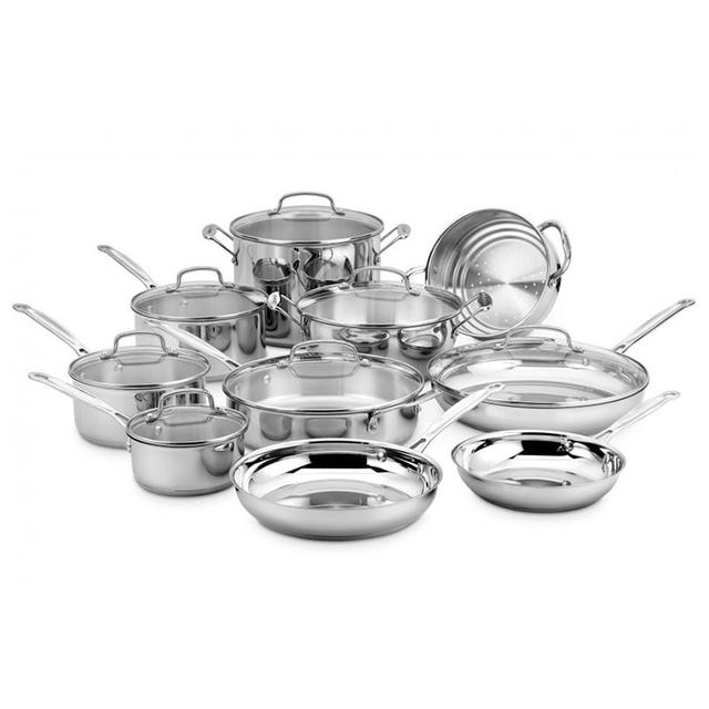 Cuisinart Chef's Classic 17 Piece Cookware Set - Stainless Steel | 77-17 | P.C. Richard & Son