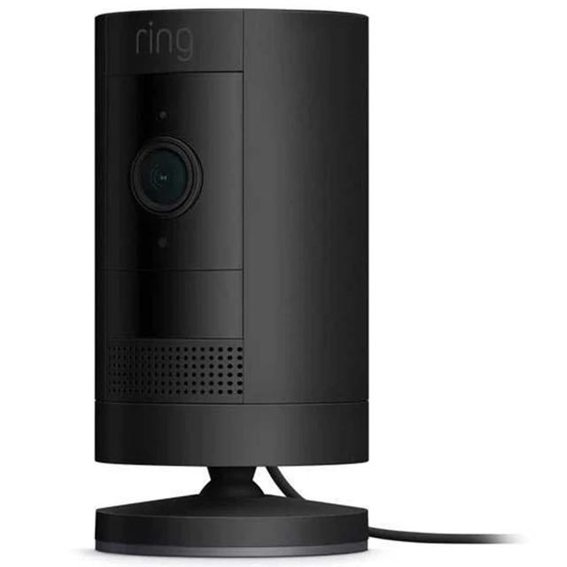 Ring - Stick Up Indoor/Outdoor 1080p Wi-Fi Wired Security Camera Black, Outdoor Smart Cameras | B0C5QTSF5J | P.C. Richard & Son