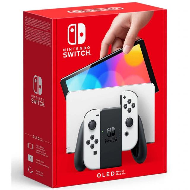 Nintendo Switch (OLED model) w/ White Joy-Con, Video Game Consoles | HEGSKAAAA | P.C. Richard & Son