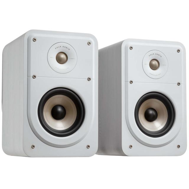 Polk Signature Elite ES15 High-Quality Compact Bookshelf Speakers (Pair) - White | ES15WHITE | P.C. Richard & Son