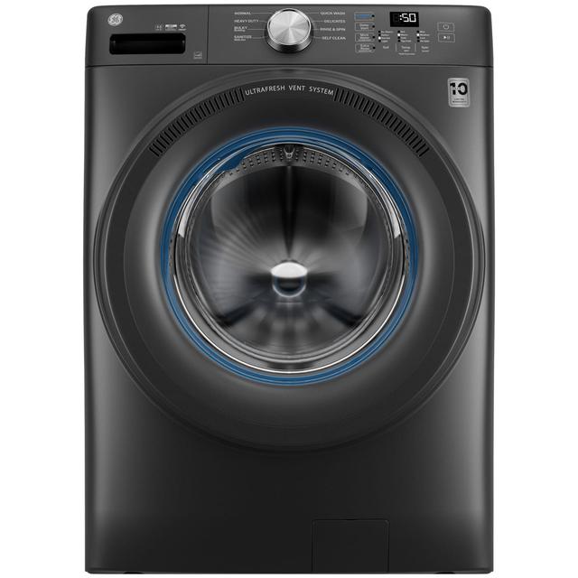 GE 28 in. 4.6 cu. ft. Smart Stackable Front Load Washer with Sanitize Oxi - Carbon Graphite | GFW350SPYDS | P.C. Richard & Son