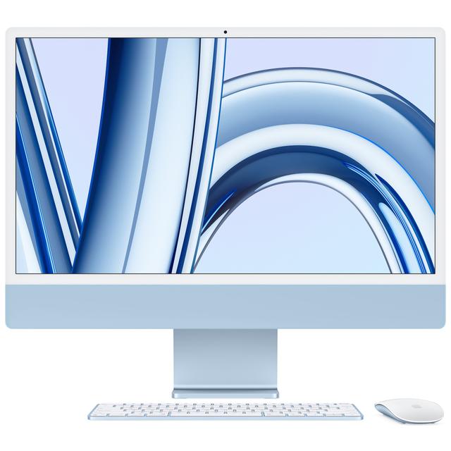 Apple iMac 24 in. (2023) with M3 8-Core CPU, 10-Core GPU, 8 GB RAM, 256 SSD & Mac OS - Blue, iMacs Minis | MQRQ3LL-A | P.C. Richard & Son
