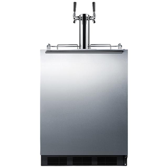 Summit 24 in. 5.5 cu. ft. Cold Brew Coffee Dispenser with 2 Taps & Knob Control - Stainless Steel, Makers | SBC58BICFA | P.C. Richard & Son