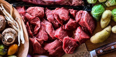 Grass Fed, Grass Finished Stew Beef - 16 oz - 2 count