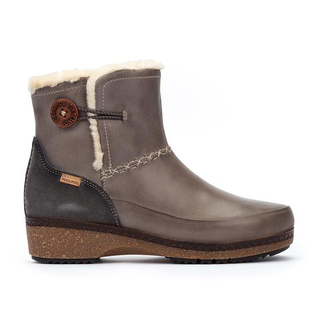 Pikolinos GRANADA W0W Women's leather Flat Ankle boots DARK GREY 4-5