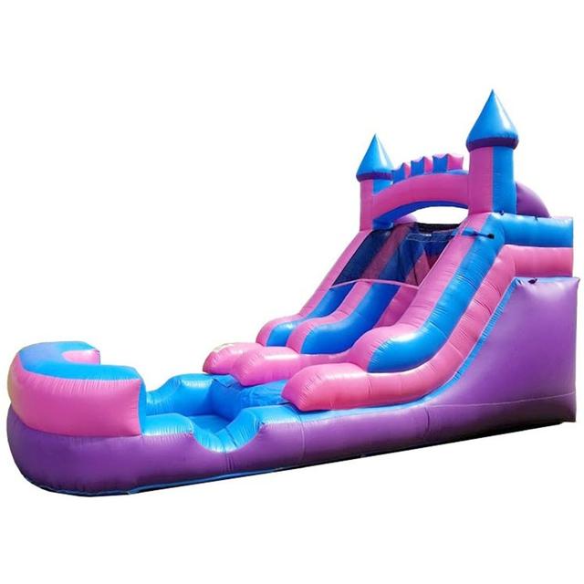 12' Crossover Pink Inflatable Water Slide