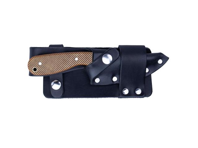 Whiteknuckler Classic M3 - Checkered Fade Stonewashed 154CM, Fixed Blade, Blackout