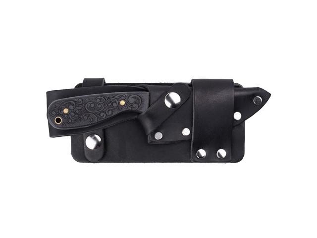 Whiteknuckler Classic M3 - Blackout Leatherwood Stonewashed 154CM, Fixed Blade