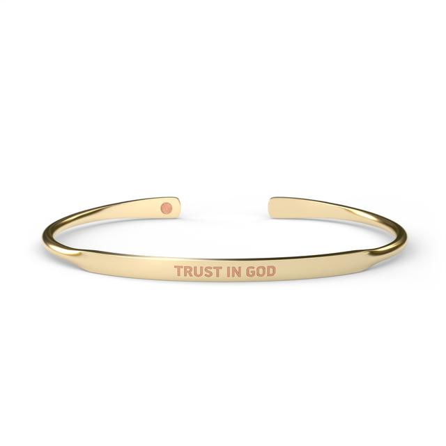 Metal Alchemist Trust in God Gold-Filled Wire Cuff Bracelet - Standard Plus