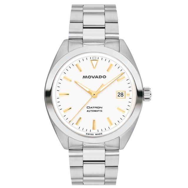 Movado Heritage Series Datron Automatic Ivory Dial Stainless Steel Watch 40mm - 3650196