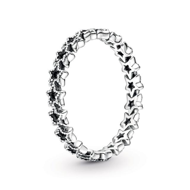 Pandora Women's Band of Asymmetric Stars Ring Ring Size: 5