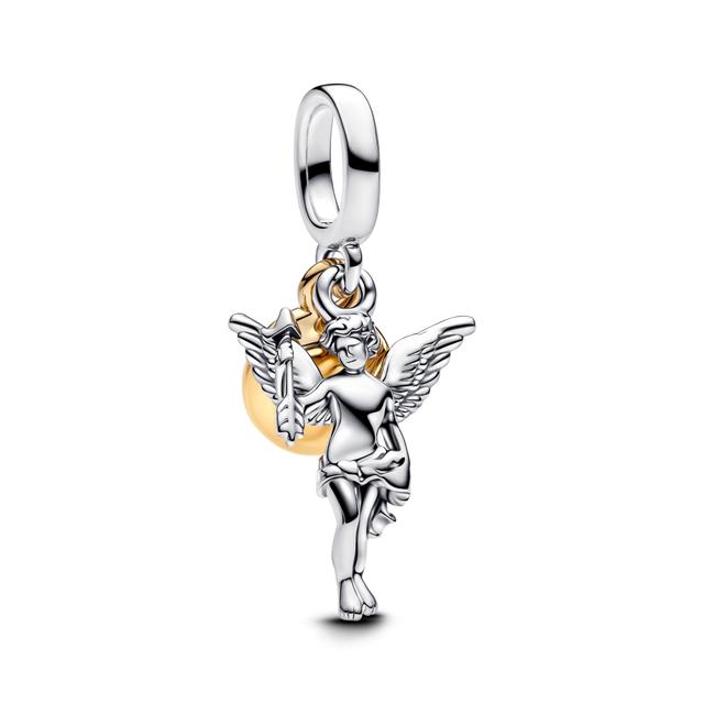 Pandora Cupid Two-Tone Gold-Plated and Sterling Silver Dangle Charm
