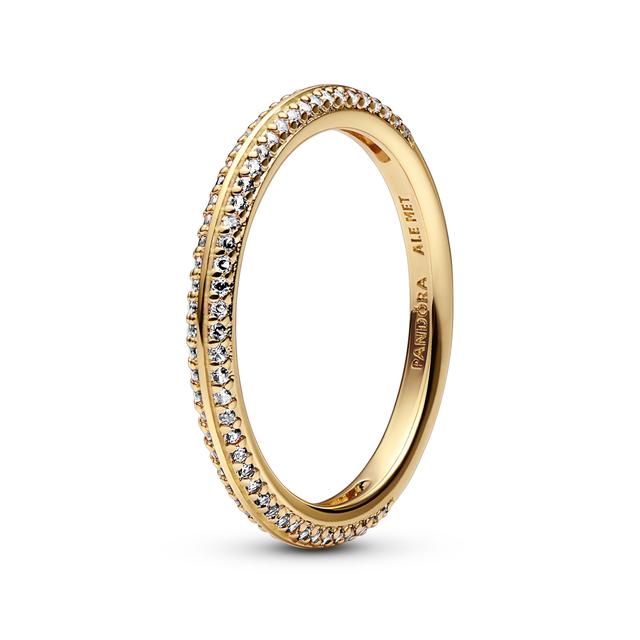 Pandora Women's ME Pave Ring | Gold-Plated - Size 4.5