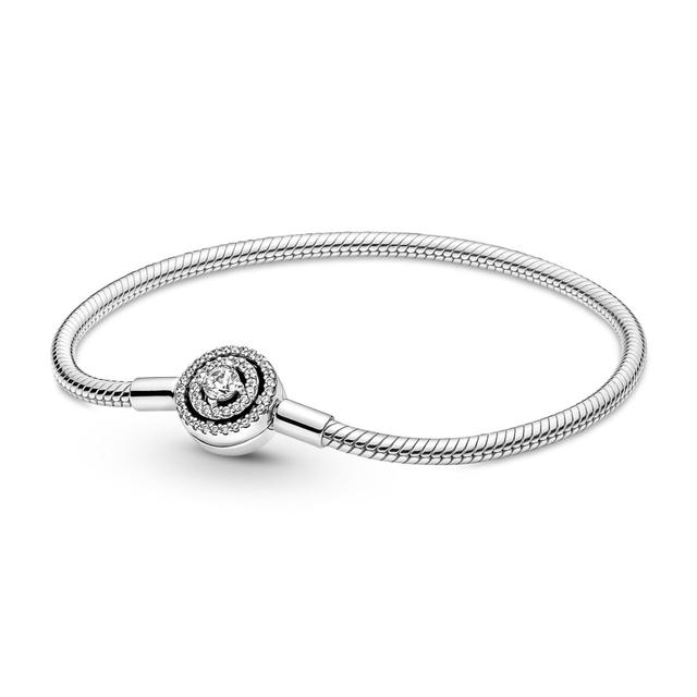 Pandora Moments Halo Snake Chain Bracelet - 9.1 Inches