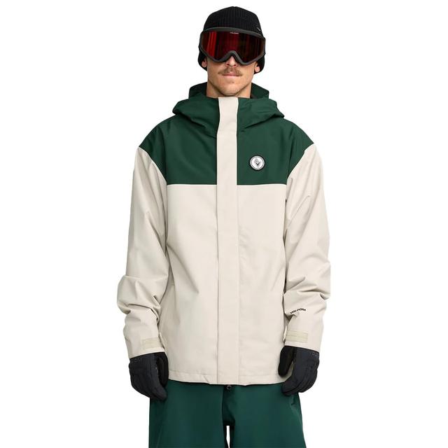 Volcom Men's Buckthreeeighty Snowboard Jacket Medium - Stone | The House