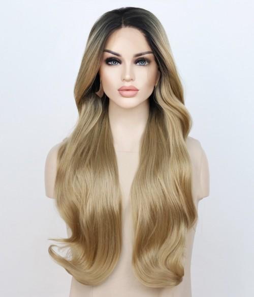 Silk Bow Dirty Blonde Synthetic Lace Front Wig