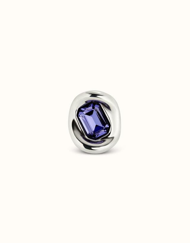 Ring with purple crystal