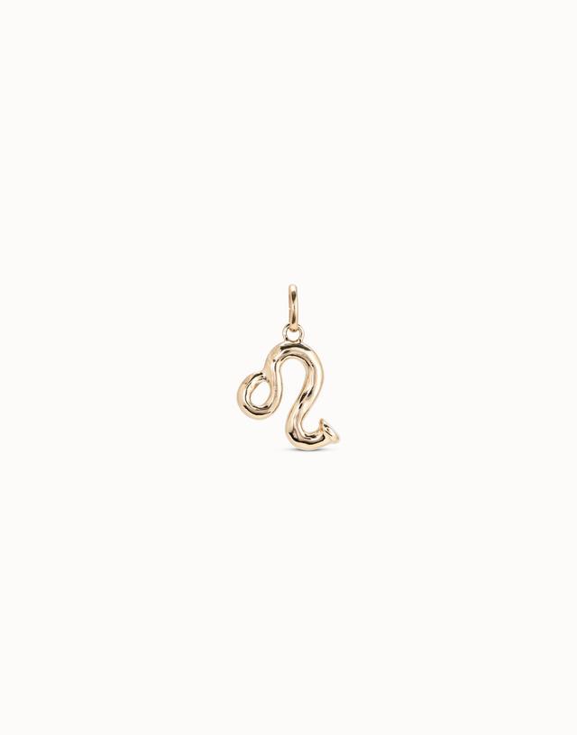 Charm bañado en oro de 18k con forma de signo leo