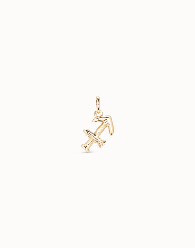 Charm bañado en oro de 18k con forma de signo sagitario