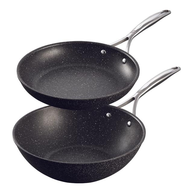 ZWILLING Constellation 2 Piece aluminum Frypan and Wok Set