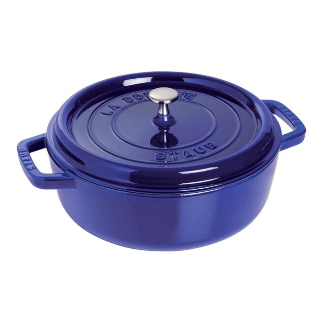 Staub La Cocotte 6 qt, Round, Cocotte Flat, Dark Blue - Factory Second