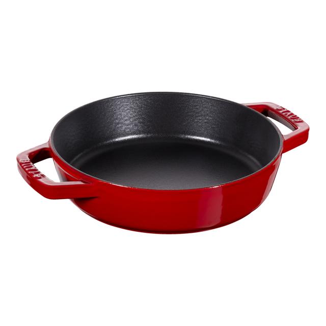 Staub Pans 20 cm / 8 inch cast iron Frying pan with 2 handles, cherry - Visual Imperfections